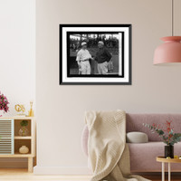 Historic Framed Print, Harris & Bill" Carrigan,  4/12/27",  17-7/8" x 21-7/8"