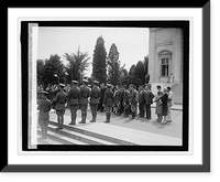 Lindbergh at Tomb of Unknown, 6/12/27, Historic Print
