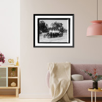 Historic Framed Print, Ford Motor Co., Tractor Road Show, Mathers Howard,  17-7/8" x 21-7/8"