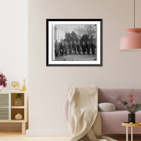 Historic Framed Print, Coolidge with Supreme Lodge of Ahepa, 2/3/29,  17-7/8" x 21-7/8"