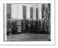 Historic Framed Print, Coolidge with Grand Masters of Masons, 2/20/29,  17-7/8" x 21-7/8"