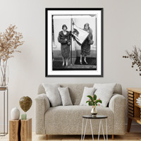 Historic Framed Print, California State flag presented to Hoover, 3/5/29,  17-7/8" x 21-7/8"