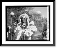 Historic Framed Print, Chief Spotted Crow, 3/6/29,  17-7/8" x 21-7/8"