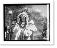Historic Framed Print, Chief Spotted Crow, 3/6/29,  17-7/8" x 21-7/8"