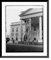 Historic Framed Print, White House repairs, 3/14/29,  17-7/8" x 21-7/8"
