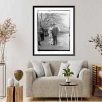 Historic Framed Print, Amb. Katsuji, Debuchi & daughter Takako, [3/29/29],  17-7/8" x 21-7/8"