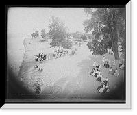 Historic Framed Print, View of Toledo beach from chutes, Toledo, Ohio,  17-7/8" x 21-7/8"