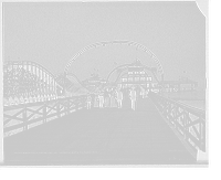 Historic Framed Print, Boardwalk, casino, showing portion of scenic ry. [i.e. railroad], Toledo, Ohio,  17-7/8" x 21-7/8"