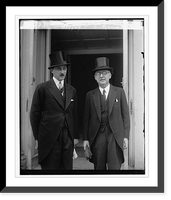 Historic Framed Print, Prince Cyril, & [...] Suison Radiff, Bulgarian Minister, 4/9/29,  17-7/8" x 21-7/8"