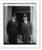 Historic Framed Print, Prince Cyril, & [...] Suison Radiff, Bulgarian Minister, 4/9/29,  17-7/8" x 21-7/8"