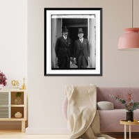 Historic Framed Print, Prince Cyril, & [...] Suison Radiff, Bulgarian Minister, 4/9/29,  17-7/8" x 21-7/8"