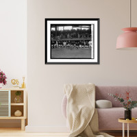 Historic Framed Print, Opening game, 1929, 4/17/29,  17-7/8" x 21-7/8"