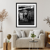 Historic Framed Print, Joe Judge, Opening game, 4/17/29,  17-7/8" x 21-7/8"