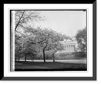 Lincoln Memorial & Cherry trees, 4/10/29, Vintage Print