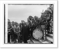 Historic Framed Print, United States Indian Band with Curtis, [4/26/29],  17-7/8" x 21-7/8"