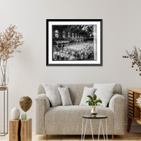 Historic Framed Print, Commencement exercises, Annapolis, 6/6/29,  17-7/8" x 21-7/8"