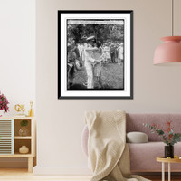 Historic Framed Print, Commencement exercises, Annapolis, Ensign Clyde Roberts, Ann Tardy, 6/6/29,  17-7/8" x 21-7/8"