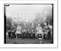 Historic Framed Print, Crime Commission with Hoover, [5/28/29],  17-7/8" x 21-7/8"