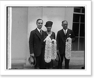 Historic Framed Print, Victor S.K. Houston, Mrs. Houston, & David Bent, 5/1/29,  17-7/8" x 21-7/8"