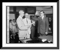 Historic Framed Print, Chas. B. Soenborger, Mitchell & Chas. Evans Hughes, Jr., 6/1/29,  17-7/8" x 21-7/8"