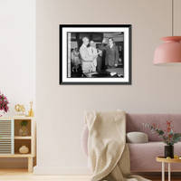 Historic Framed Print, Chas. B. Soenborger, Mitchell & Chas. Evans Hughes, Jr., 6/1/29,  17-7/8" x 21-7/8"