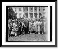Historic Framed Print, Hoover & parent-teachers group, 5/8/29,  17-7/8" x 21-7/8"