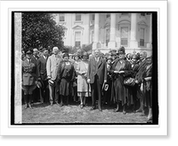 Historic Framed Print, Hoover & Red Cross group, 4/24/29,  17-7/8" x 21-7/8"