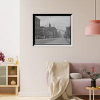 Historic Framed Print, High St. [i.e. Street] at night, Arch City, Columbus, O[hio],  17-7/8" x 21-7/8"