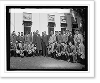 Hoover with Univ. of Pittsburgh football team, 10/3/29, Historic Reproduction