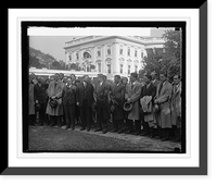 Hoover & Univ. of Cal. football team, 10/16/29, Historic Print