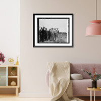 Historic Framed Print, Genl. Simmons inspecting new rifile, 7/2/29,  17-7/8" x 21-7/8"
