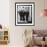 Historic Framed Print, Col. Henry Wilcox, Mayor Wm. F. Broening, Balto.; Harry Sachs, 8/24/29,  17-7/8" x 21-7/8"