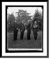 Historic Framed Print, [Paul V. McNutt, O.L. Brodenhamer, Polish minister, 10/10/29],  17-7/8" x 21-7/8"