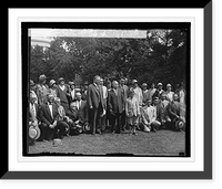 Historic Framed Print, Hoover & No. Carolina group, 8/28/29,  17-7/8" x 21-7/8"
