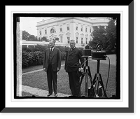 Historic Framed Print, Hoover & Dr. Hugo Eichner, 8/29/29 - 3,  17-7/8" x 21-7/8"