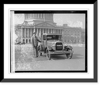 Historic Framed Print, Sen. Norris in Ford,  17-7/8" x 21-7/8"