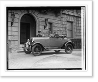 Historic Framed Print, Belgian Minister in Ford - 2,  17-7/8" x 21-7/8"