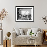 Historic Framed Print, Burial at Arlington Nat. Cemetary, 12/5/29,  17-7/8" x 21-7/8"