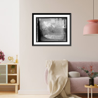 Historic Framed Print, Breaking ground, Commerce Dept., 14 & D [St.],  17-7/8" x 21-7/8"