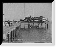 Historic Framed Print, Lifting the nets, Young's Million Dollar Pier, Atlantic City, N.J.,  17-7/8" x 21-7/8"