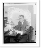 Historic Framed Print, [Unidentified man seated at desk] - 5,  17-7/8" x 21-7/8"