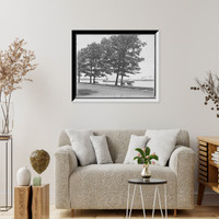 Historic Framed Print, River drive, Pine Grove Park, Port Huron, Mich.,  17-7/8" x 21-7/8"