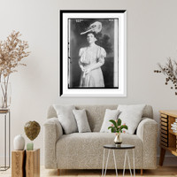 Historic Framed Print, Gertrude Beeks, standing three-quarters,  17-7/8" x 21-7/8"