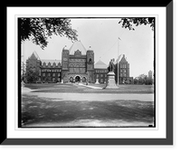Unidentified building with statue Macdonald" in front", Antique Wall Art