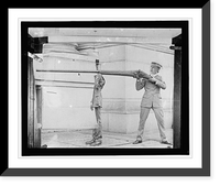 Photomontage with unidentified men and gun Classic, Vintage Poster