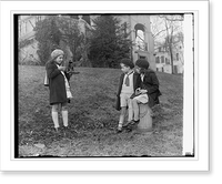 Historic Framed Print, [Children with camera],  17-7/8" x 21-7/8"