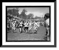 Children in race crossing finish line, Historic Reproduction