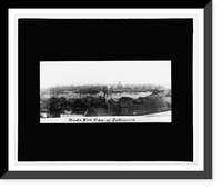 Historic Framed Print, [Baltimore fire, 1904] Bird's eye view of Baltimore,  17-7/8" x 21-7/8"