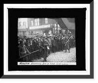 Historic Framed Print, [Baltimore fire, 1904] Militia keeping back the crowd,  17-7/8" x 21-7/8"