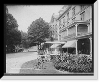 Historic Framed Print, Entrance to the Kittatinny [House], Delaware Water Gap, Pa.,  17-7/8" x 21-7/8"